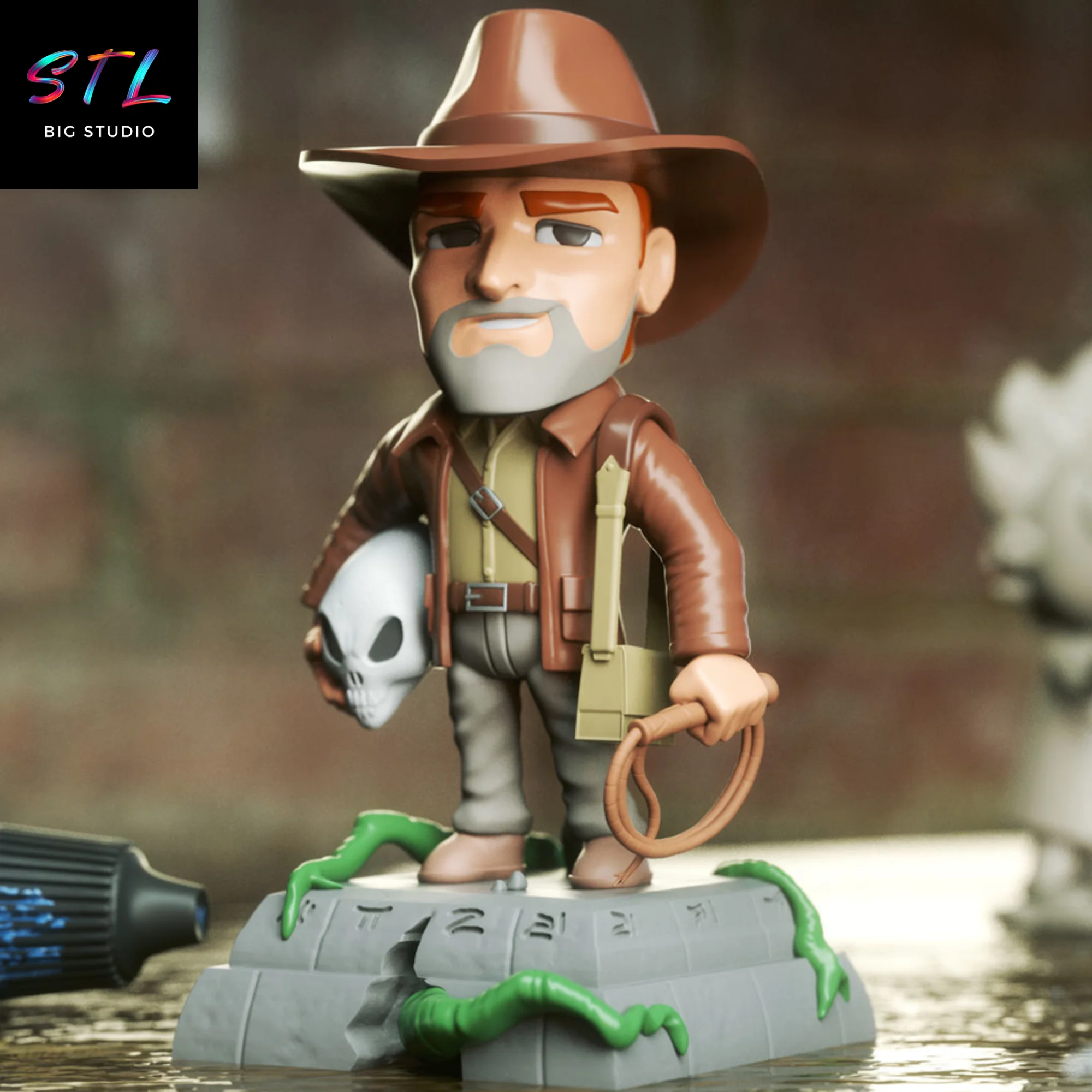 Indiana Jones Chibi STL | Movies | 3D Printable Figure Model