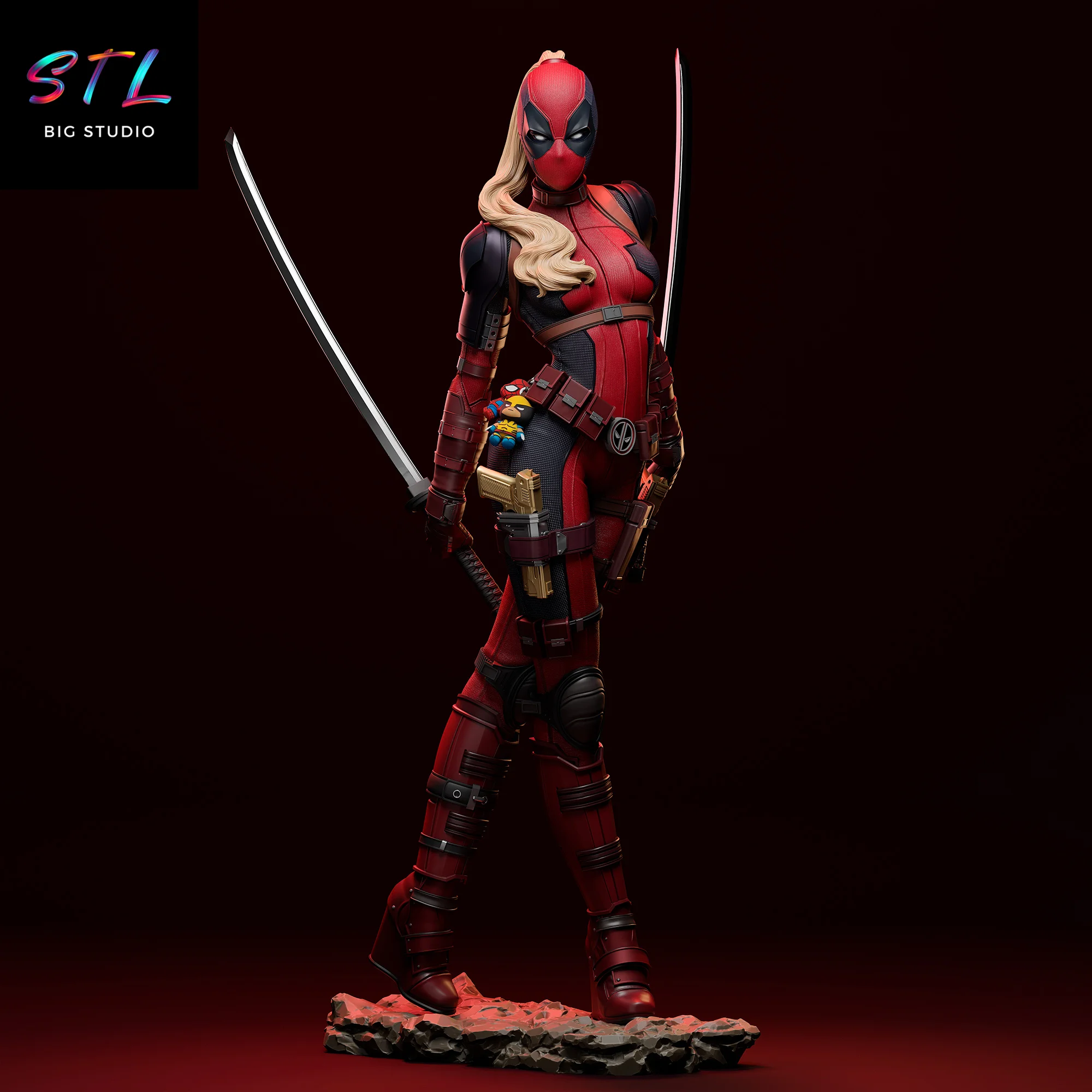 Lady Deadpool STL | Marvel | 3D Printable Figure Model
