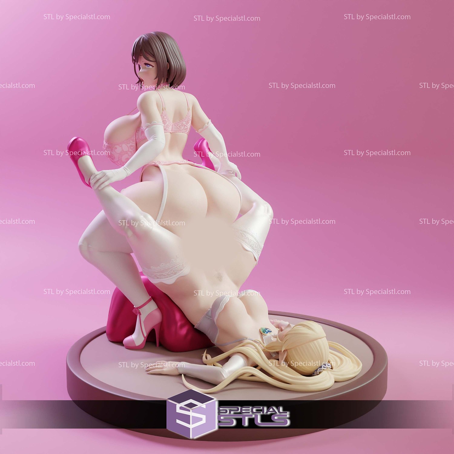 Naughty Milf and Elf Sculptures 3D Printing STL Model — view 2