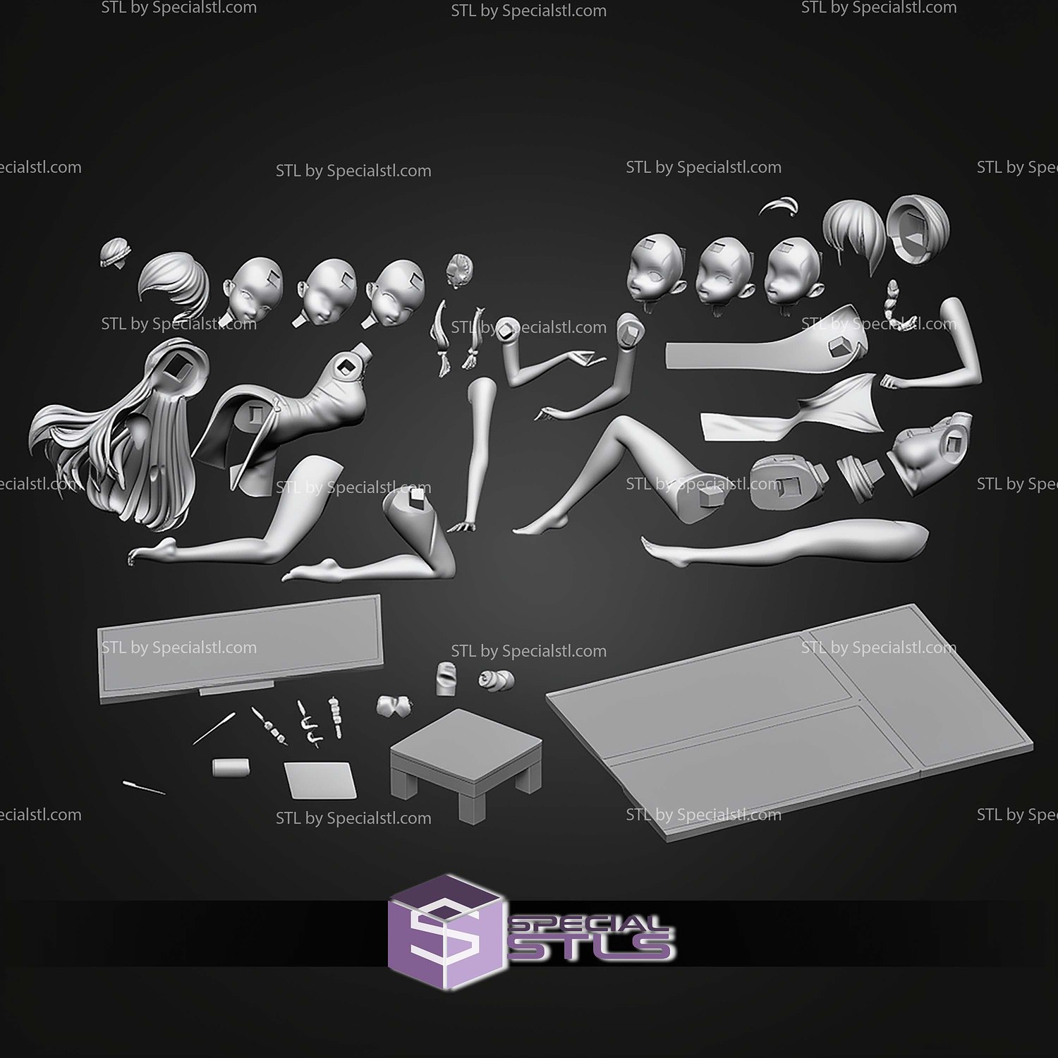 Ranma And Shampoo 1 7 STL Files 3D Model — view 2