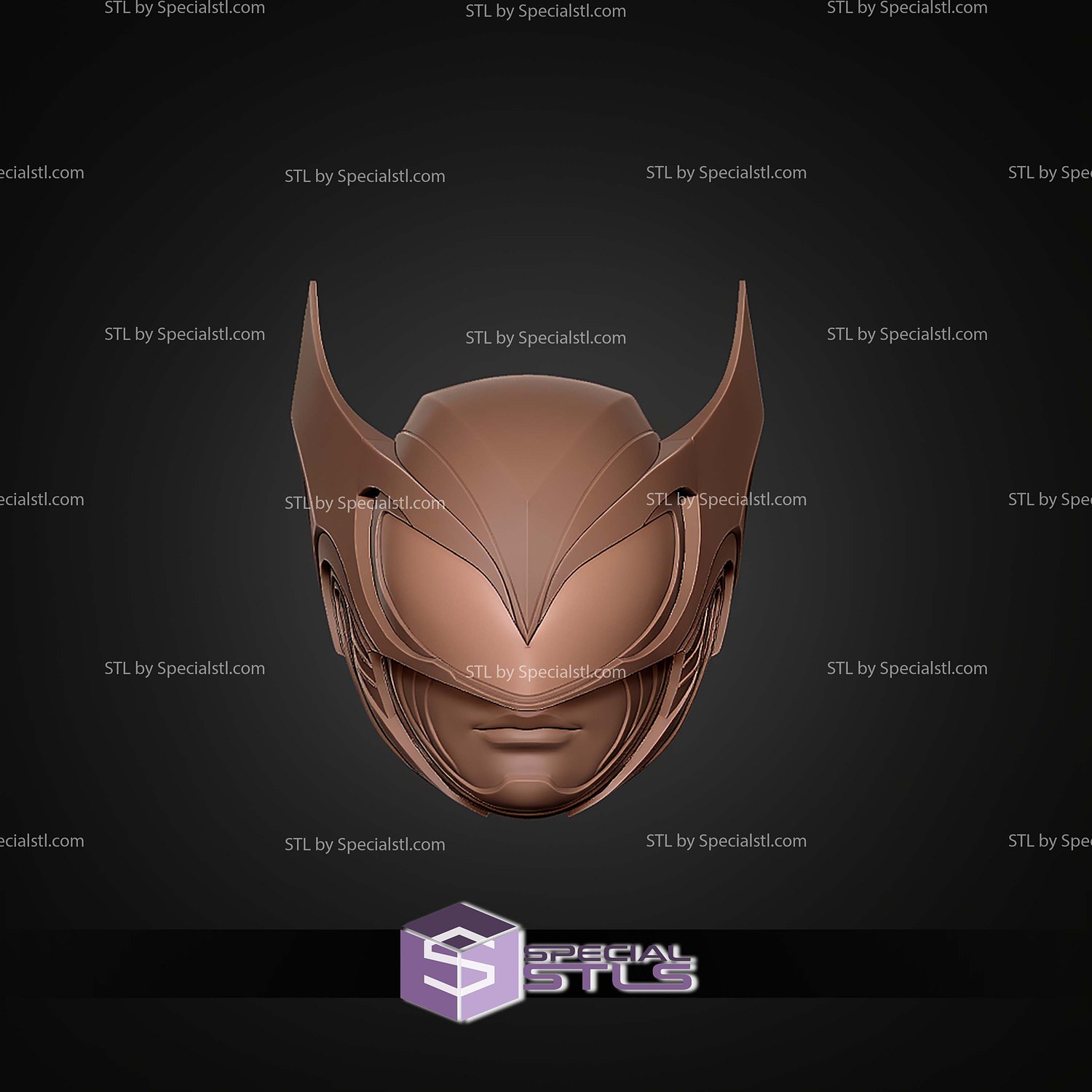 Cosplay STL Files Wolverine Ranger Helmet 3D Model — view 2