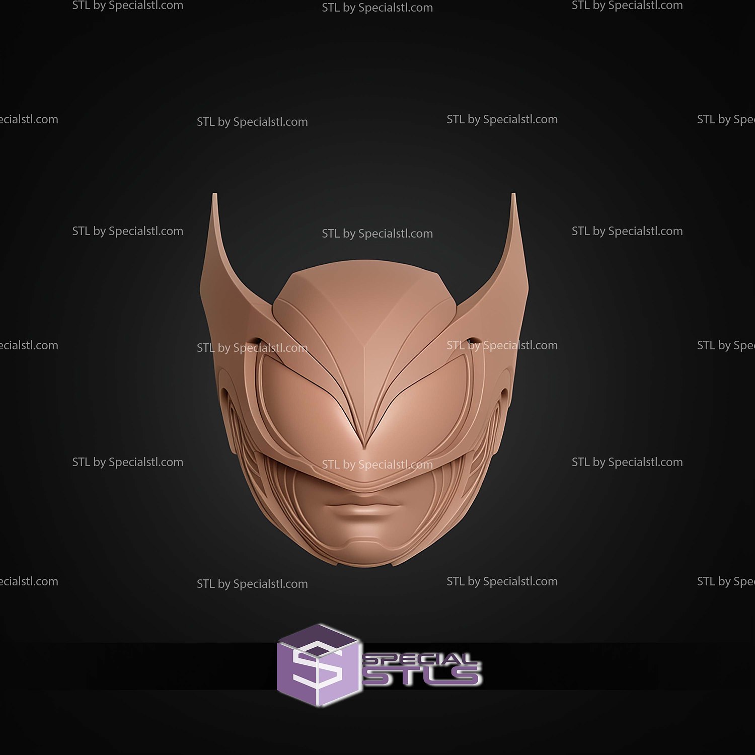 Cosplay STL Files Wolverine Ranger Helmet 3D Model — view 3