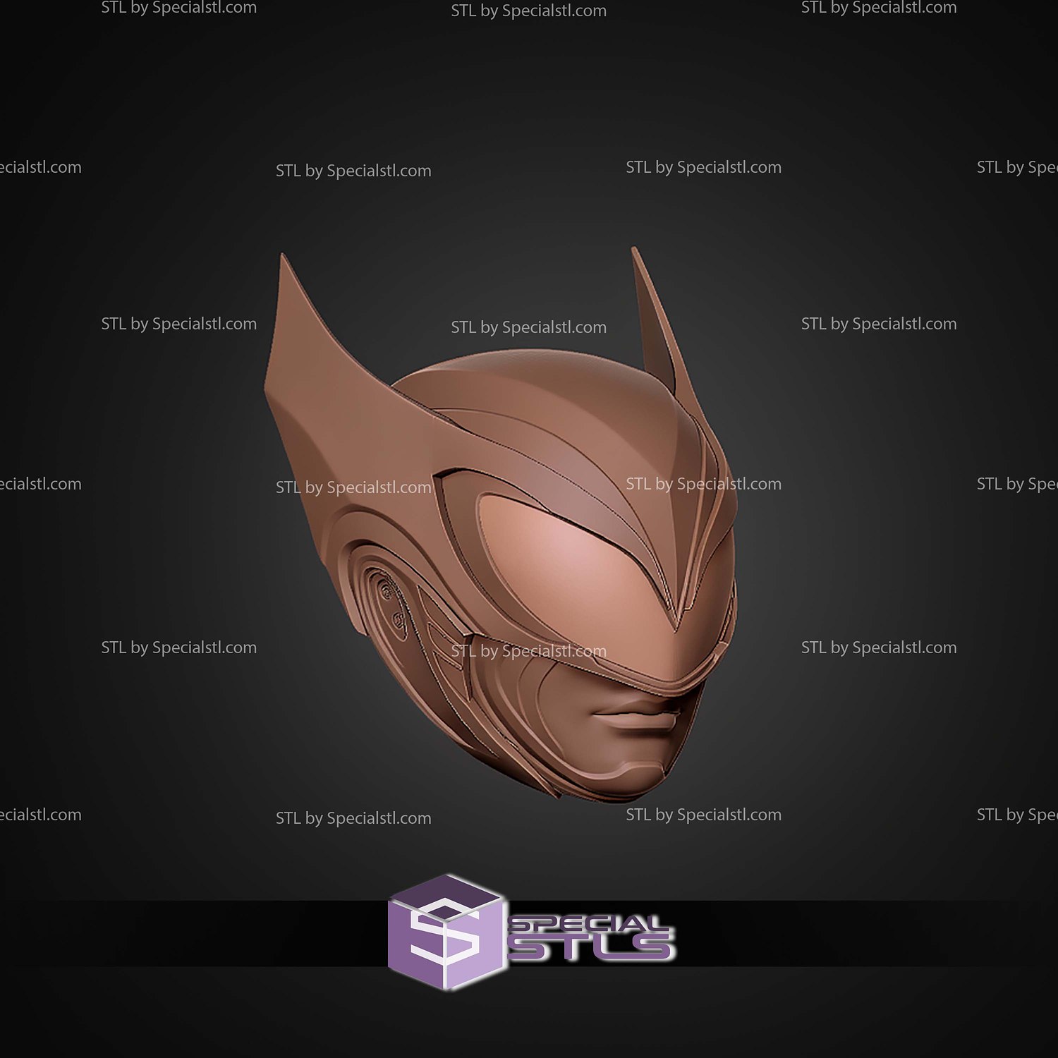 Cosplay STL Files Wolverine Ranger Helmet 3D Model — view 4