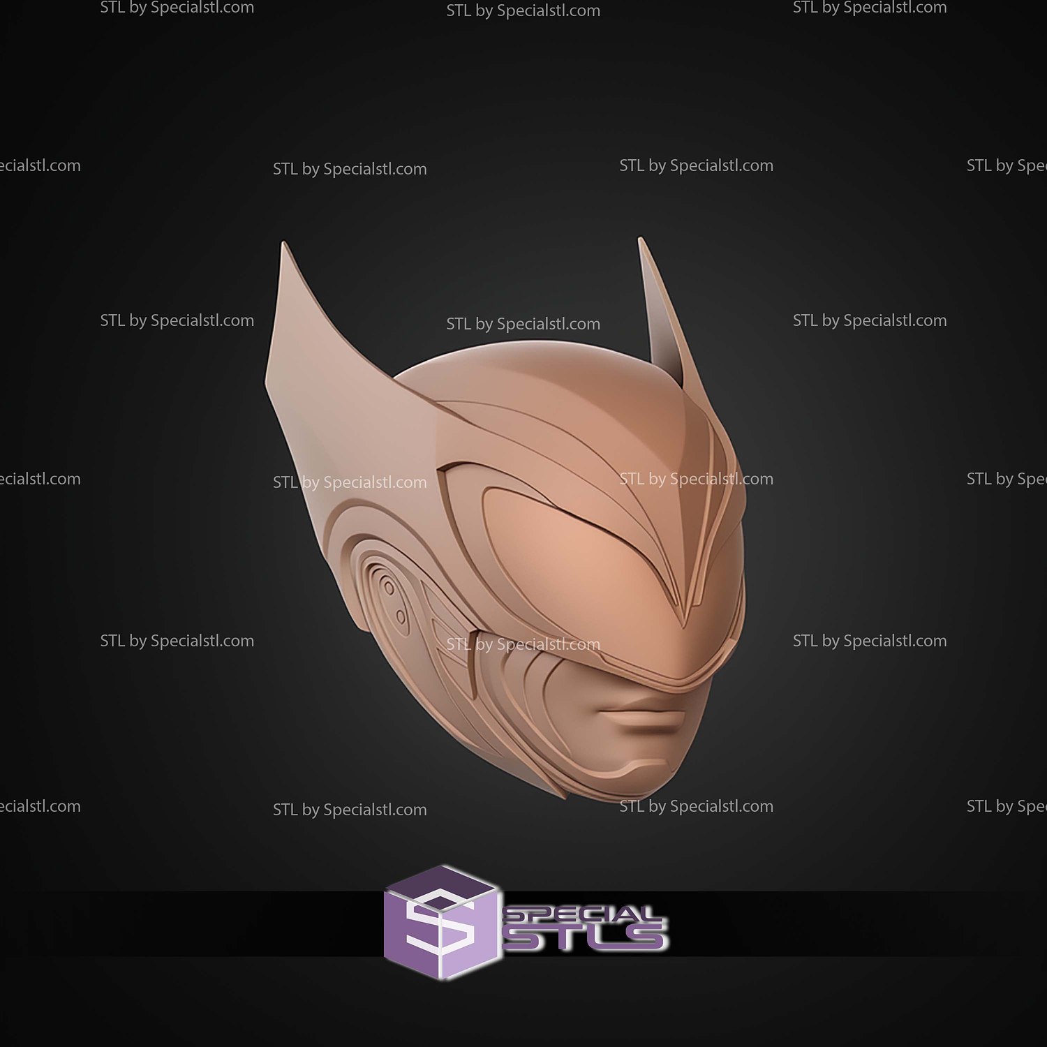Cosplay STL Files Wolverine Ranger Helmet 3D Model — view 5