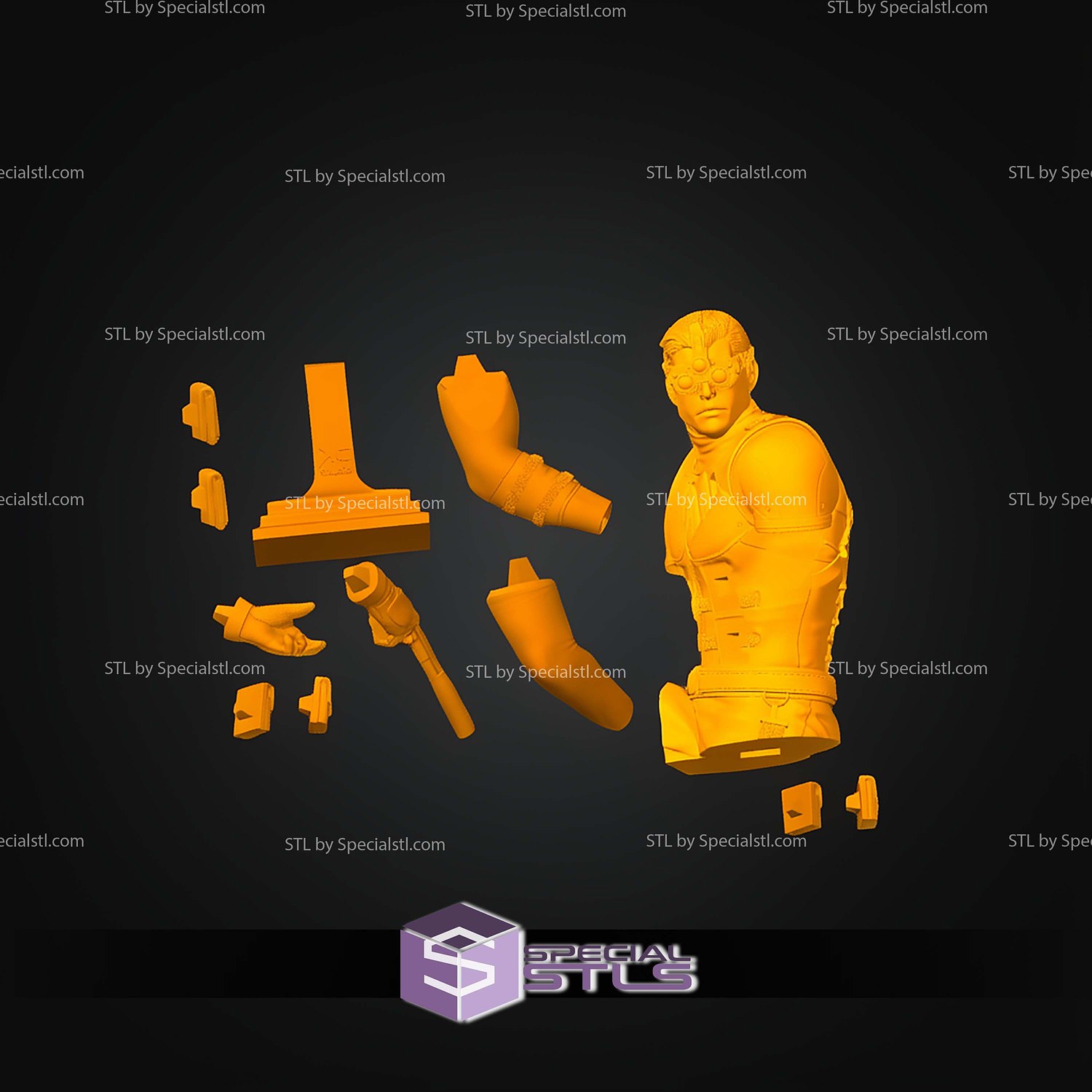 Splinter Cell Bust STL Files 3D Model — view 2