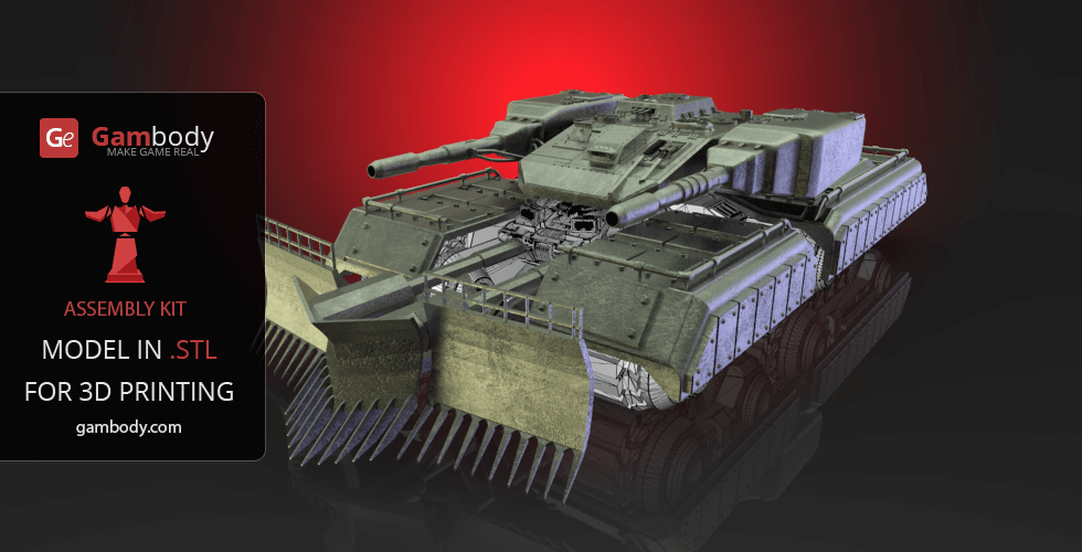 Mammoth Tank Accessories 3D Print Files - Set 1 | Assembly Model STL Model