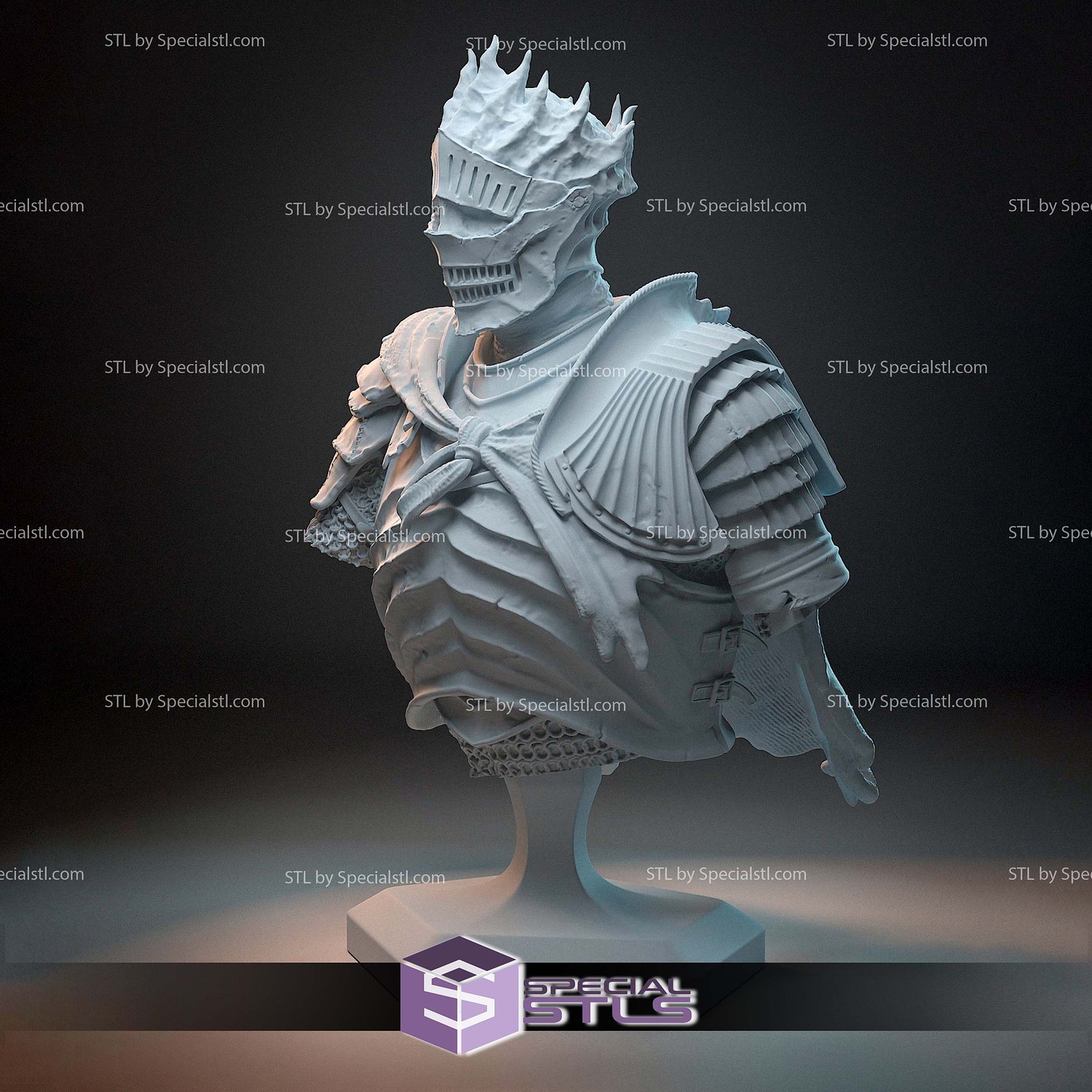 Soul of Cinders Bust Dark Souls 3 STL Files 3D Model — view 2