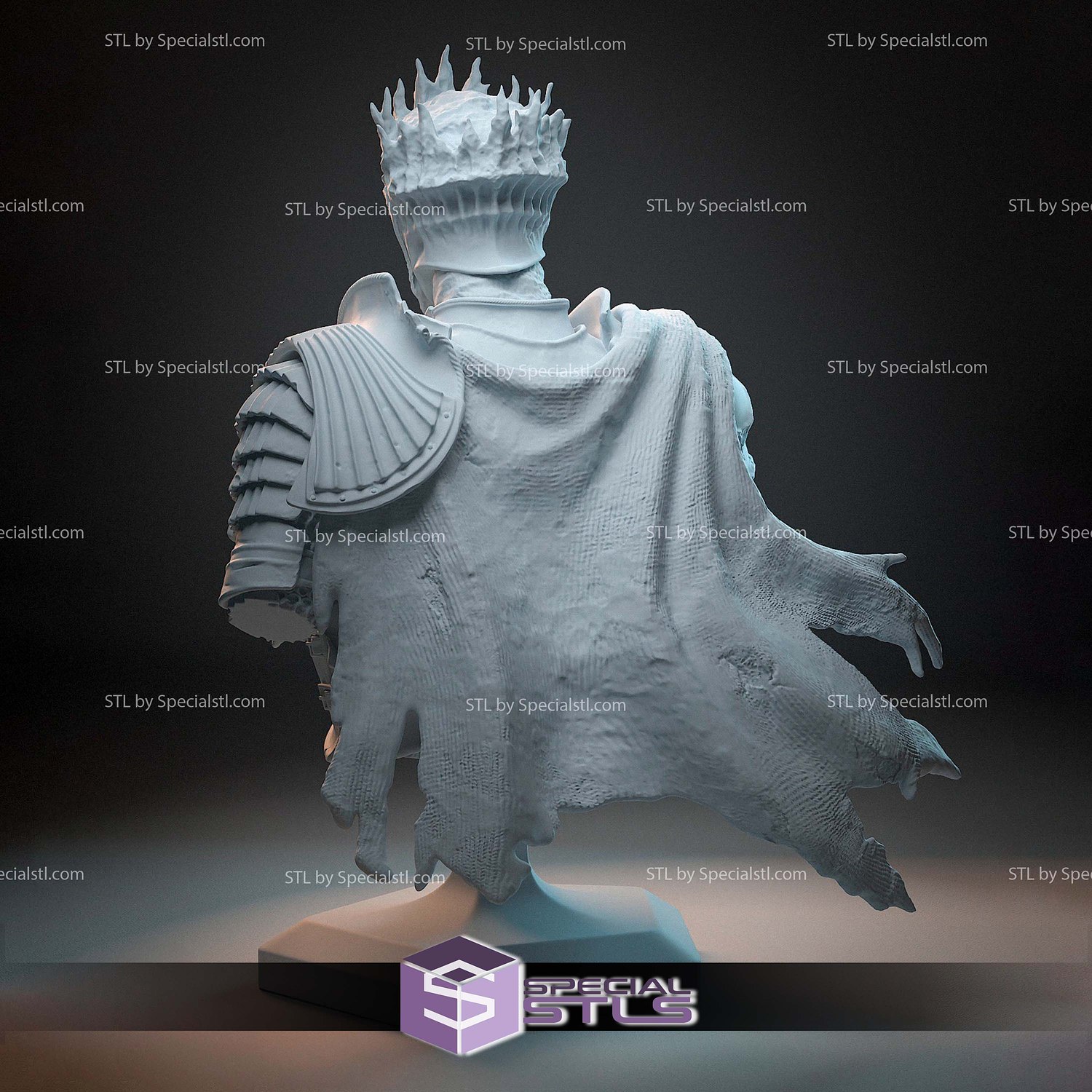Soul of Cinders Bust Dark Souls 3 STL Files 3D Model — view 3