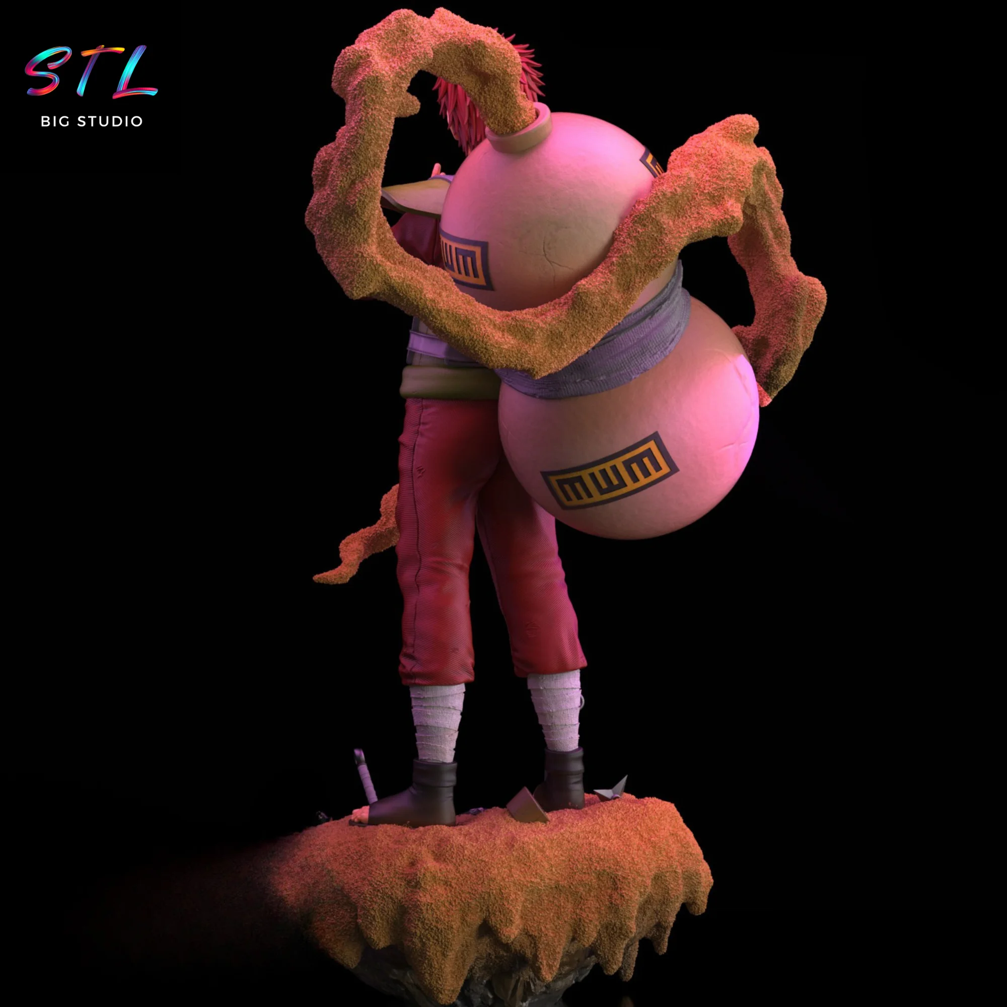 Gaara Ninja War STL Figure | Naruto Shippuden | 3D Print Model Model — view 4