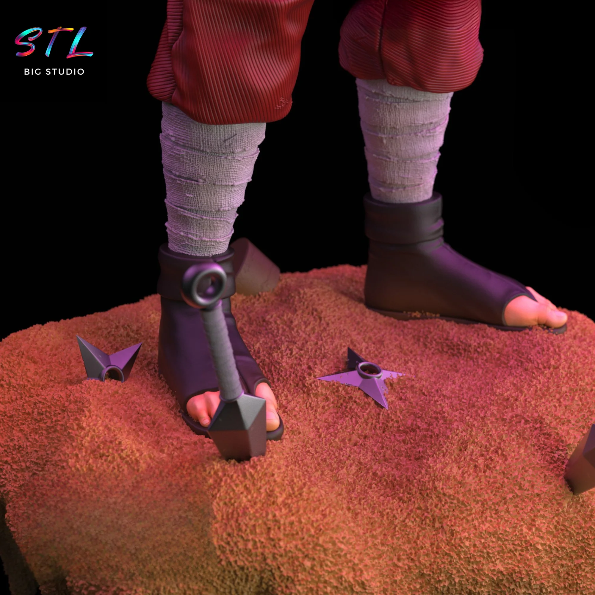 Gaara Ninja War STL Figure | Naruto Shippuden | 3D Print Model Model — view 6