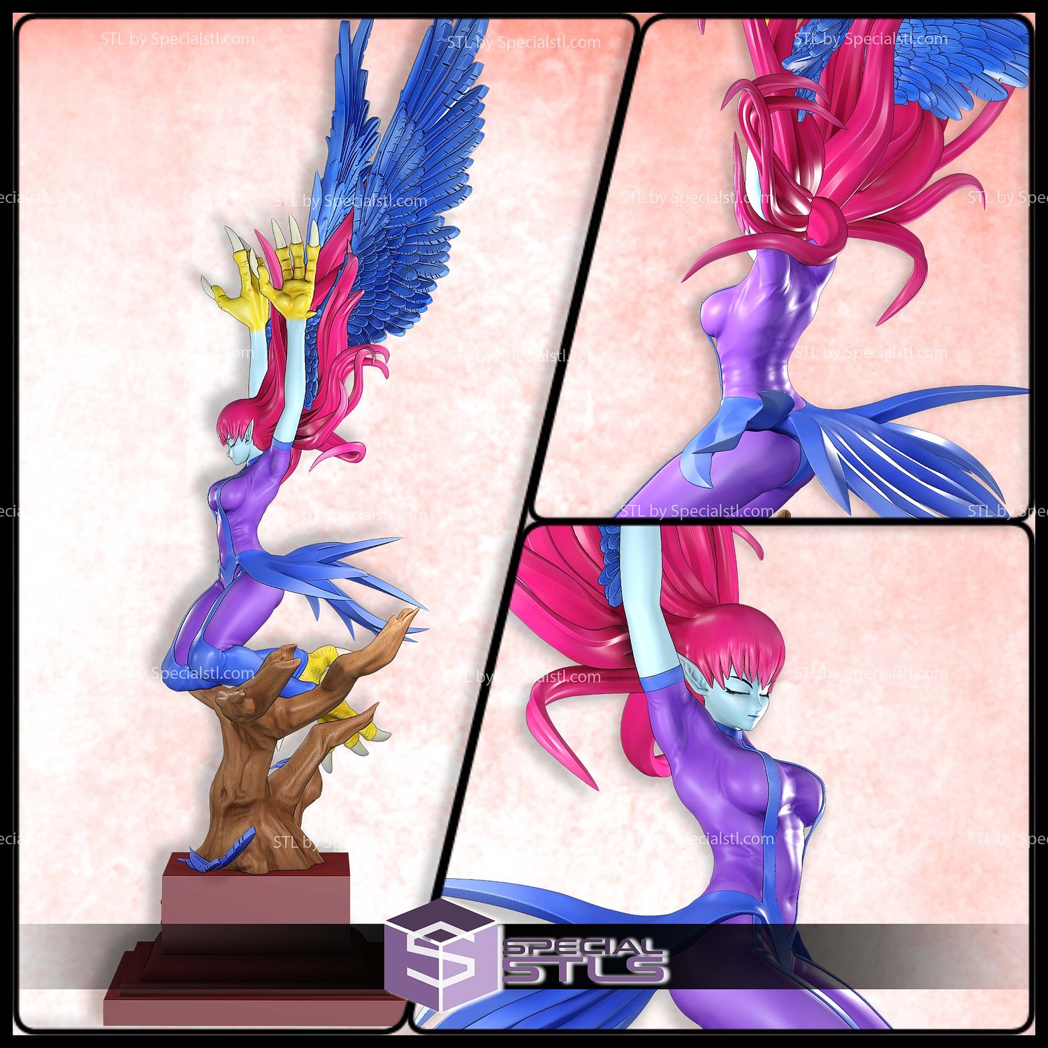 Harpie Lady Yu Gi Oh 3D Printer Files STL Model — view 7