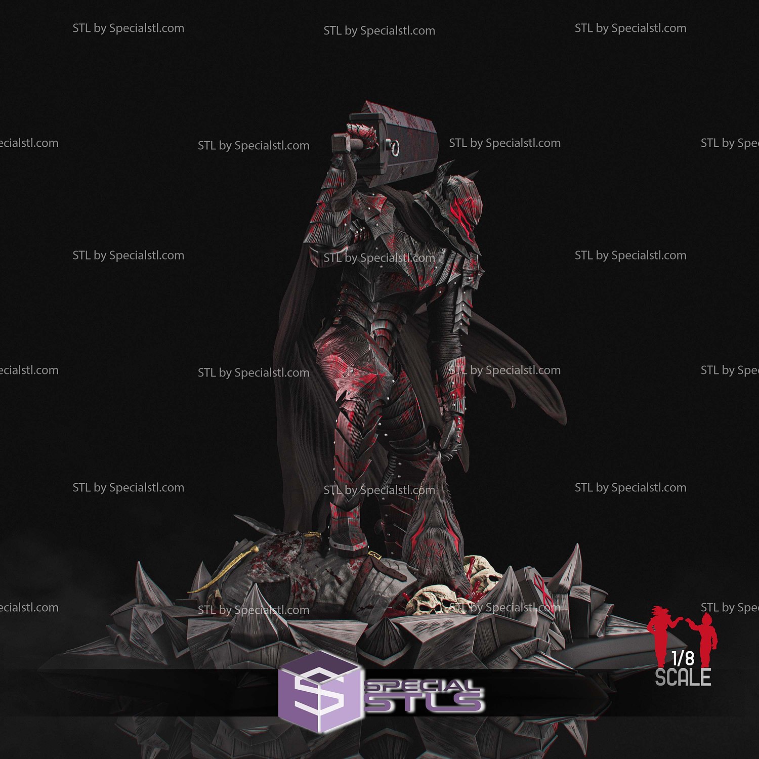 Guts Berserk Blood STL Files 3D Model — view 5