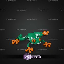 Super Basic STL Reed the Red Eyed Tree Frog 3D Model