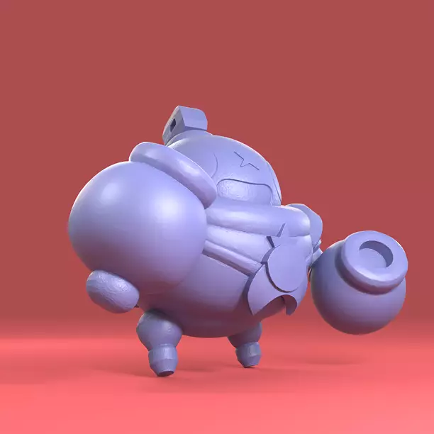 Tick Original - Brawl Stars 3D OBJ Model