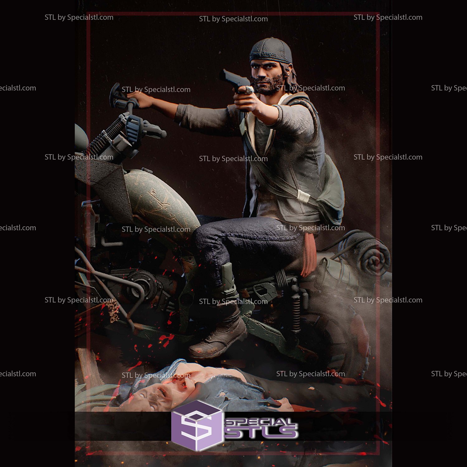 Deacon Days Gone STL Files 3D Model — view 2
