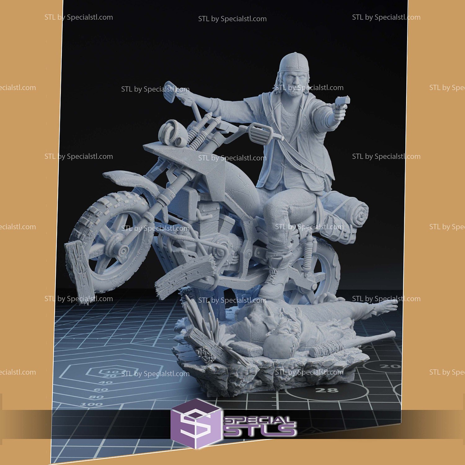 Deacon Days Gone STL Files 3D Model — view 4