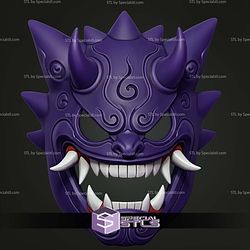 Cosplay STL Files Gengar Menpo Mask 3D Model