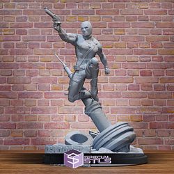 Deadpool Attack with Gun 3D Printer Files STL Model