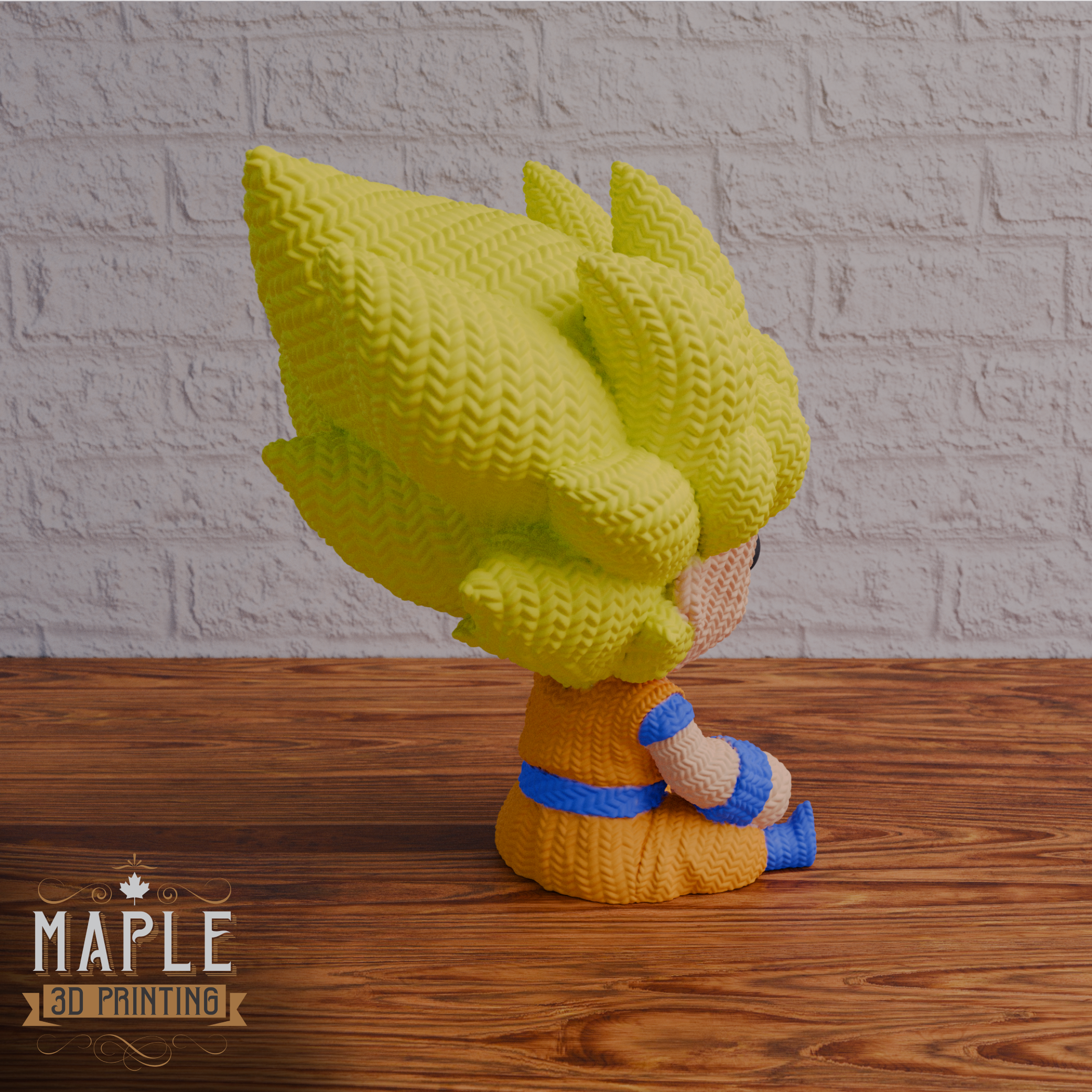 Knit Super Sayain Goku - Dragon Ball 3D STL Model