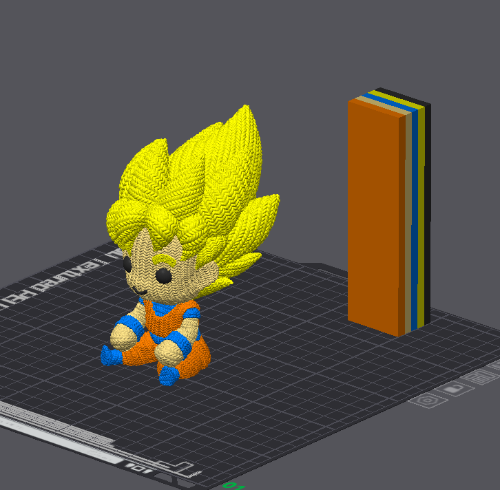Knit Super Sayain Goku - Dragon Ball 3D STL Model — view 3