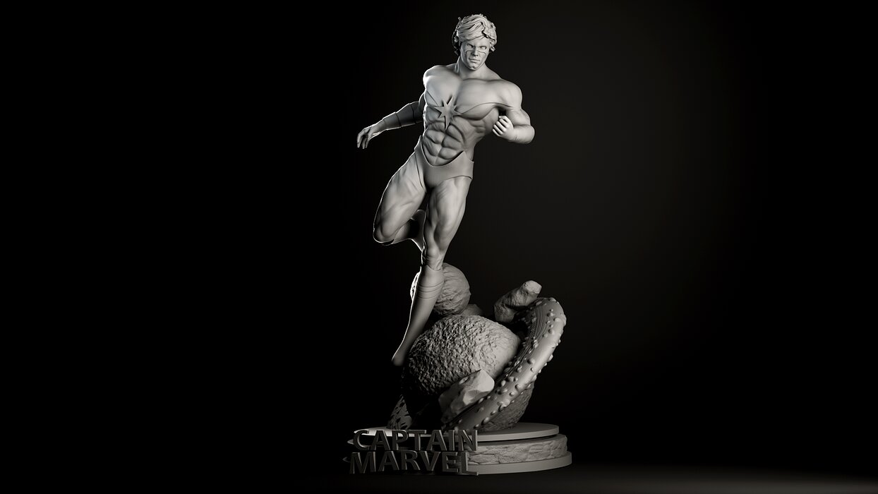 Superhero character for  3D Printing STL Model — view 2