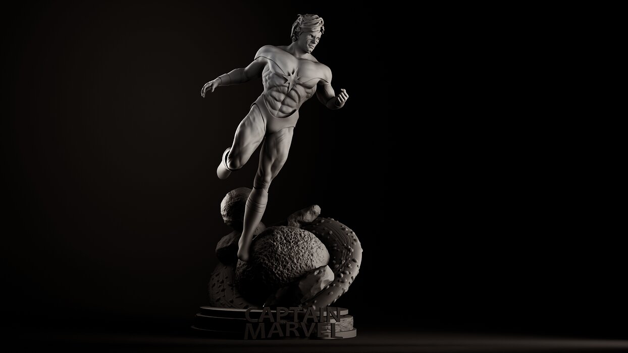 Superhero character for  3D Printing STL Model — view 3