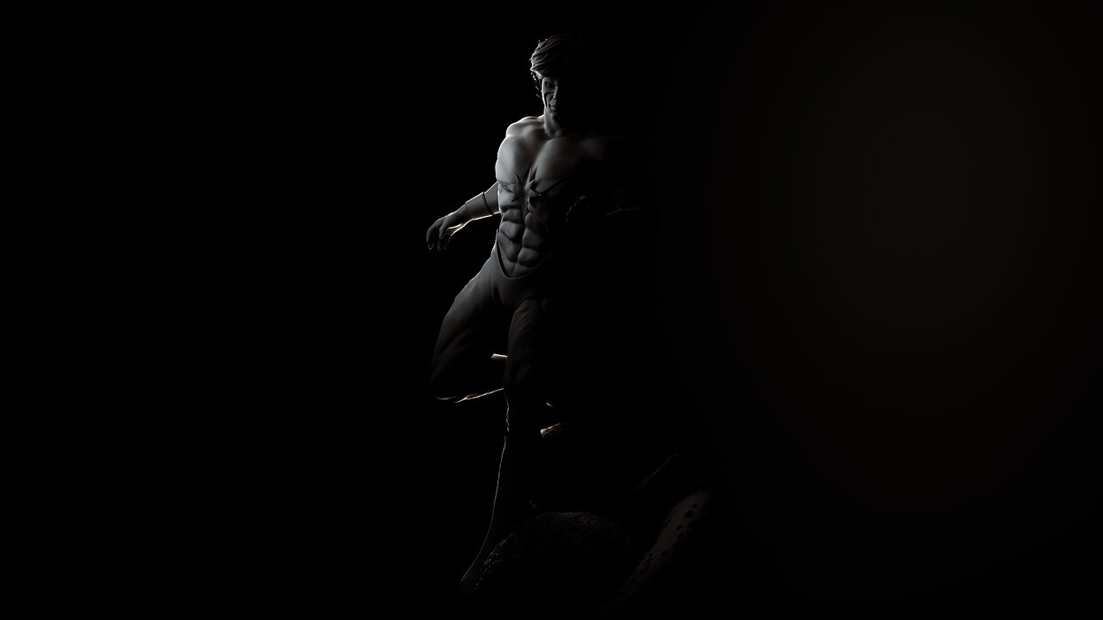 Superhero character for  3D Printing STL Model — view 4