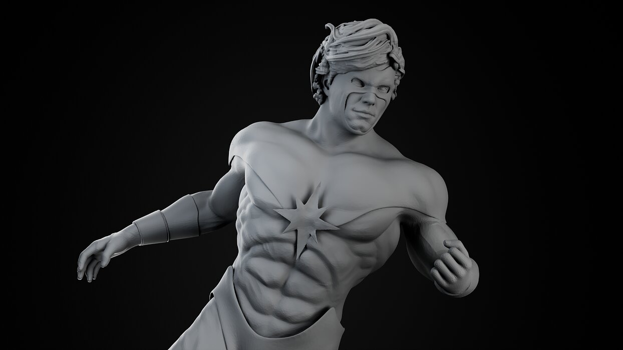 Superhero character for  3D Printing STL Model — view 5