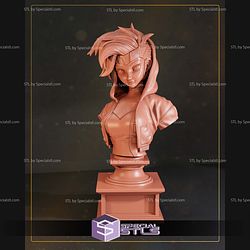 Gambit Girl Bust 117mm STL Files 3D Model