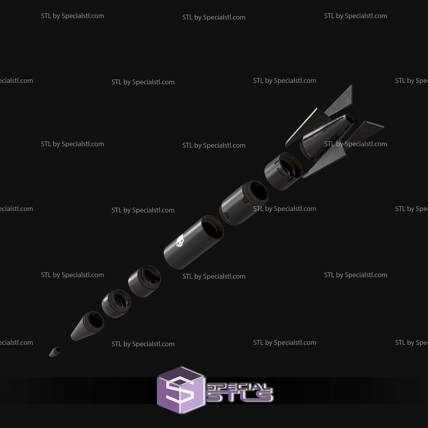 Helldivers 2 500kg Bomb 3D Printer Files STL Model — view 2