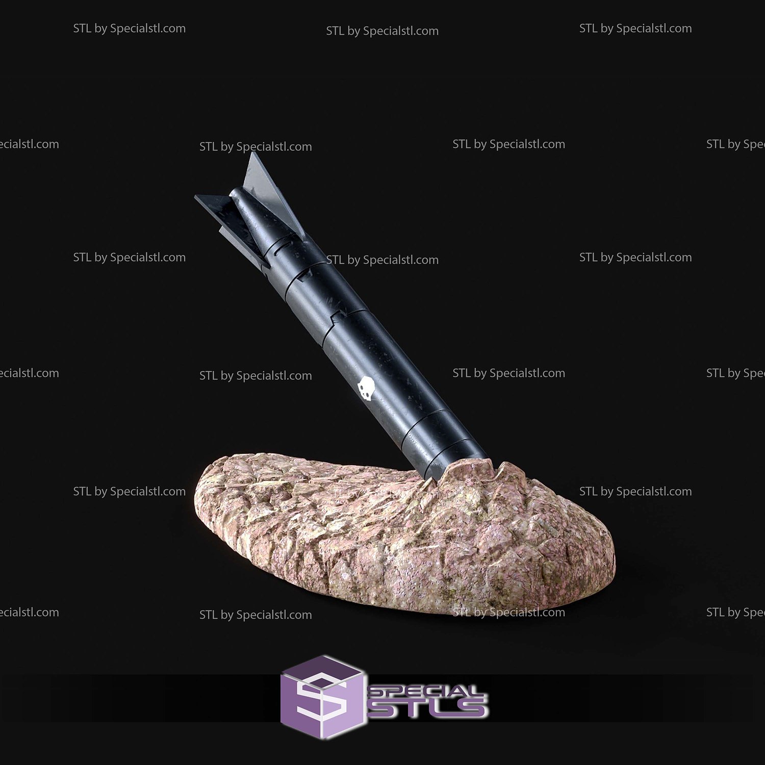 Helldivers 2 500kg Bomb 3D Printer Files STL Model — view 3