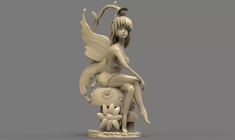 Fairy Sculpture 3D STL Model