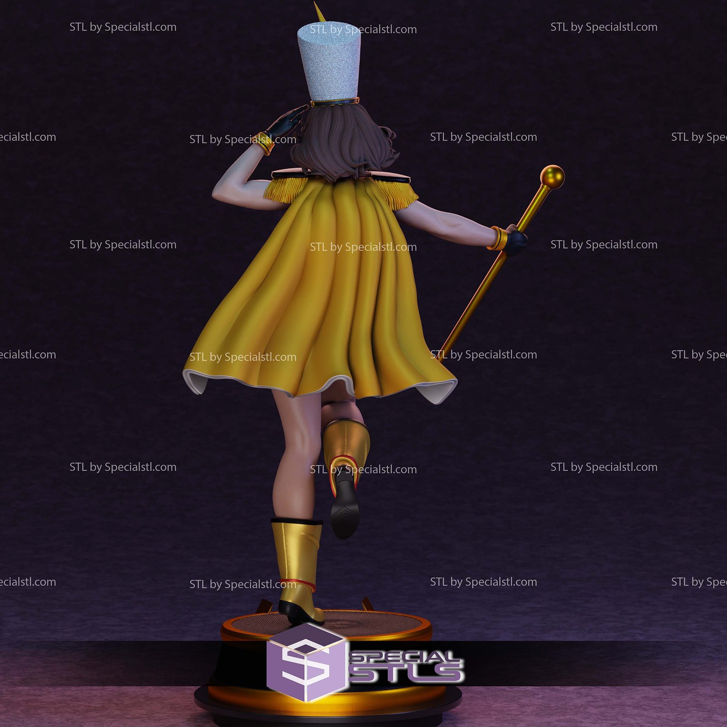 DC Bombshell Mary Shazam STL Files 3D Model — view 2