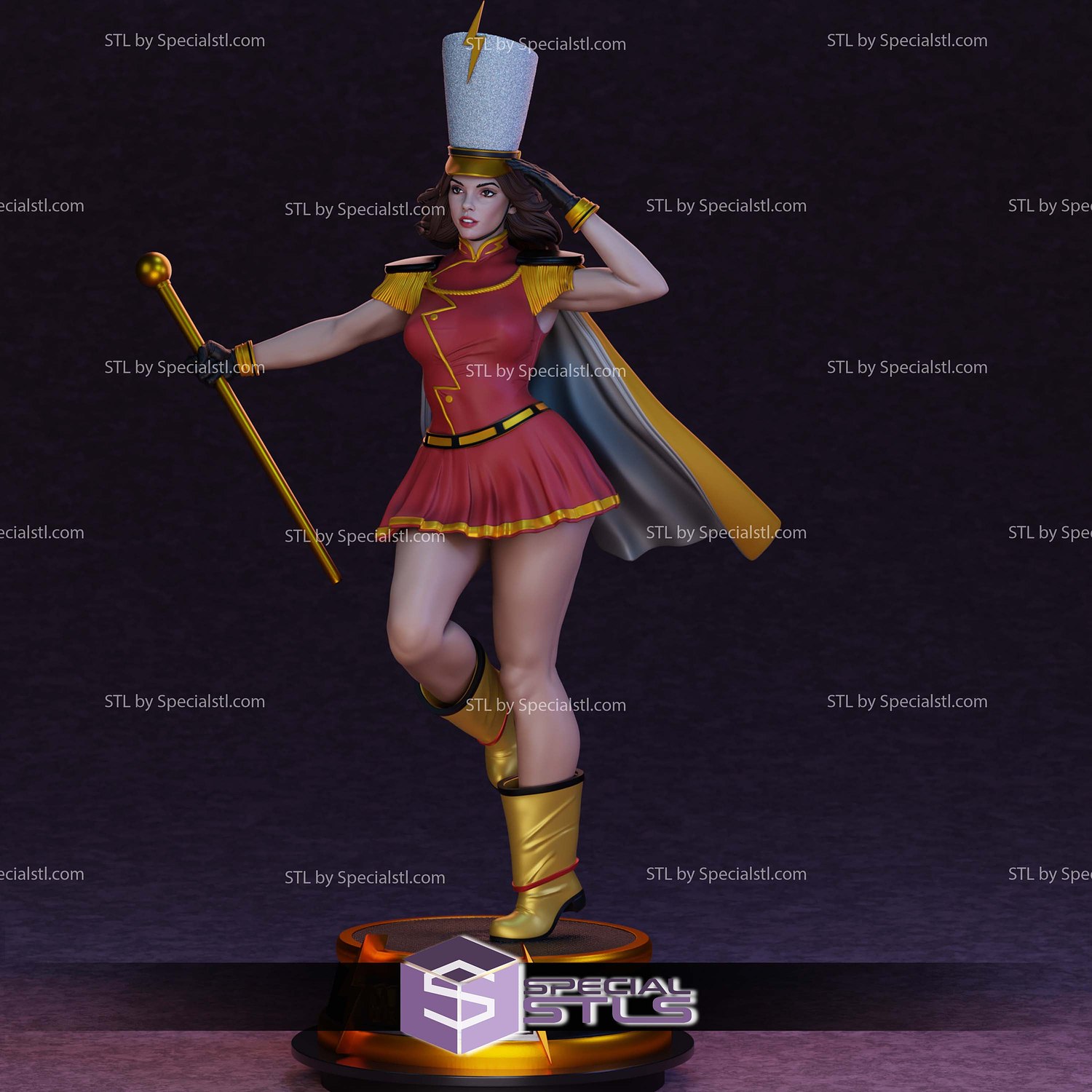 DC Bombshell Mary Shazam STL Files 3D Model — view 3