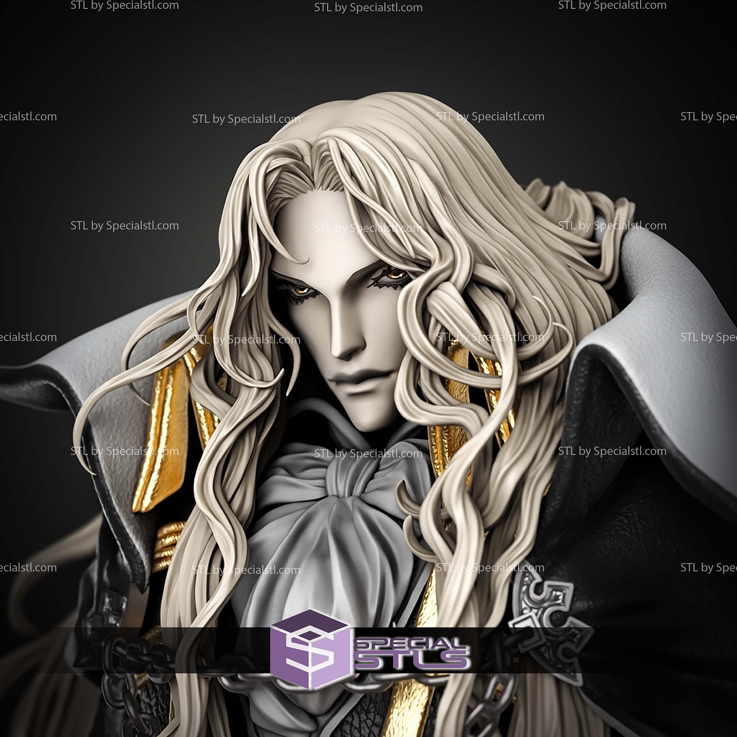 Alucard Castlevania Museum 330mm STL Files 3D Model — view 3