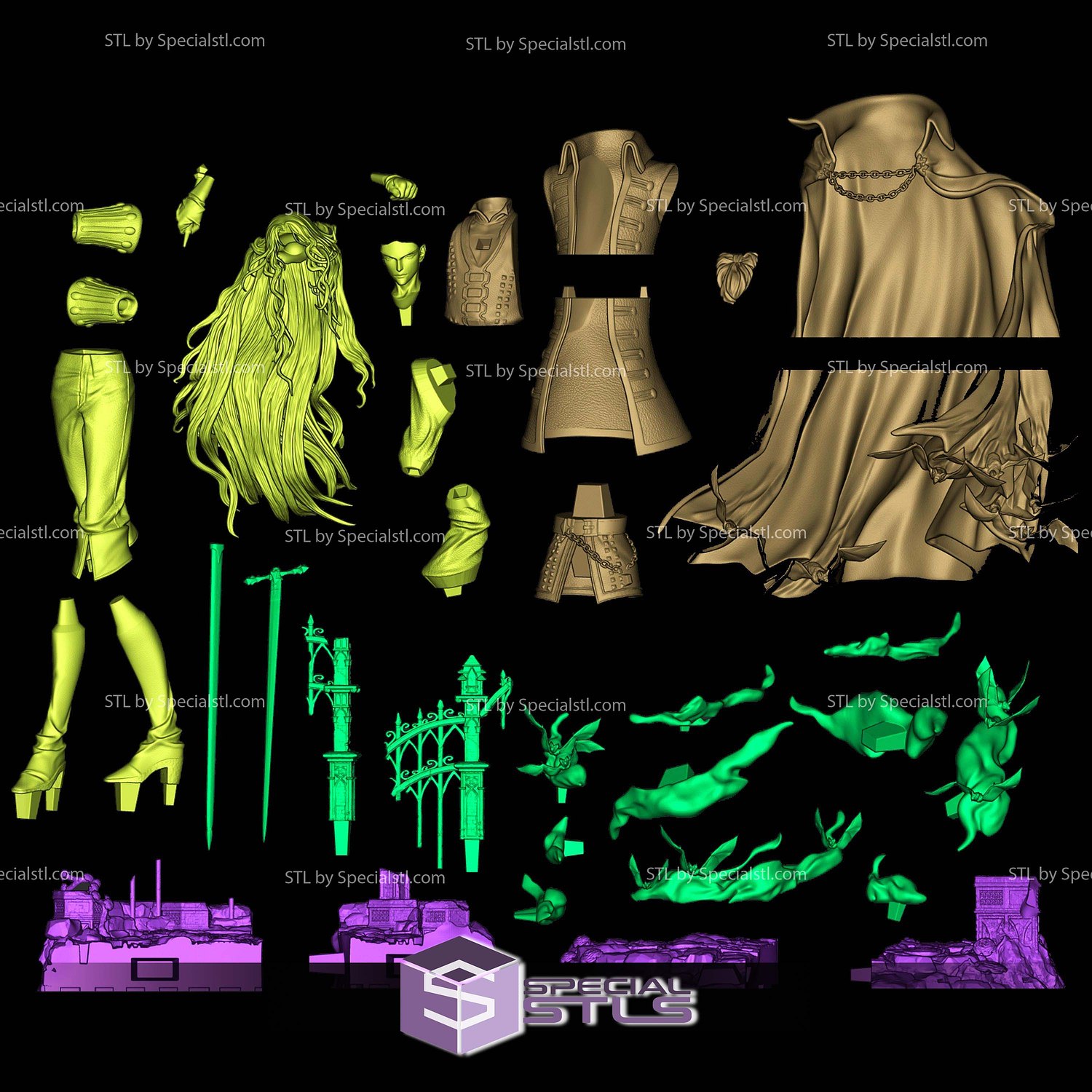 Alucard Castlevania Museum 330mm STL Files 3D Model — view 4