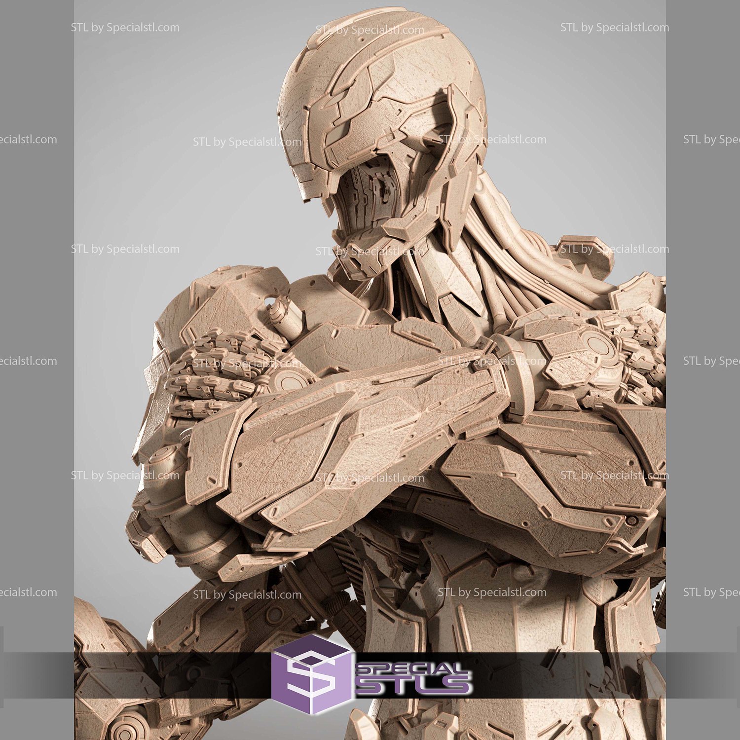Ultron 2025 Portrait Bust 3D Printer Files STL Model — view 3