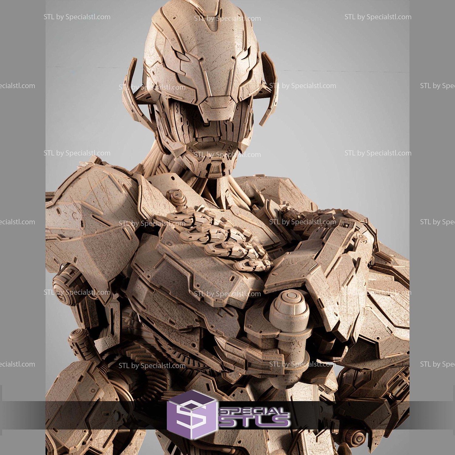 Ultron 2025 Portrait Bust 3D Printer Files STL Model — view 5