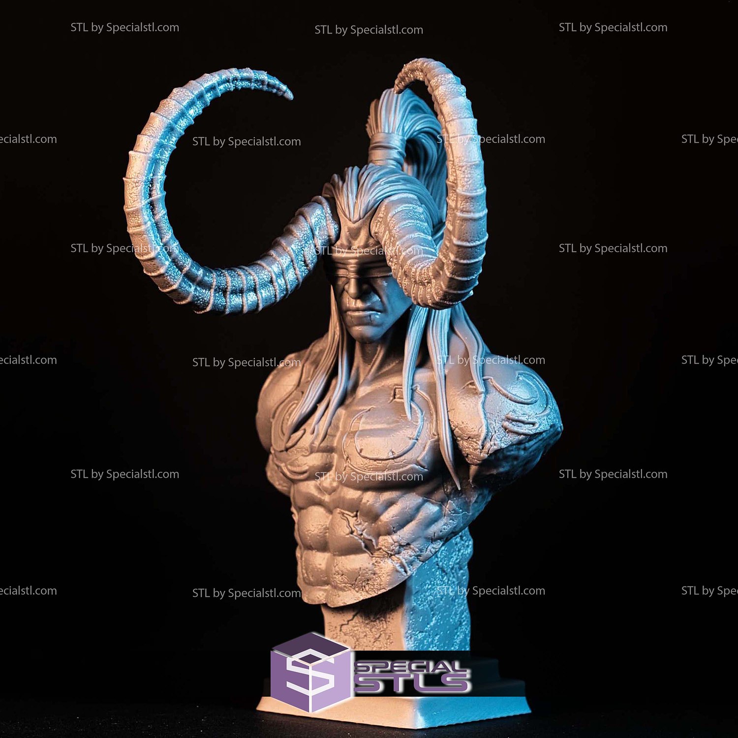Simple STL Collection - Illidan Bust 3D Model — view 2