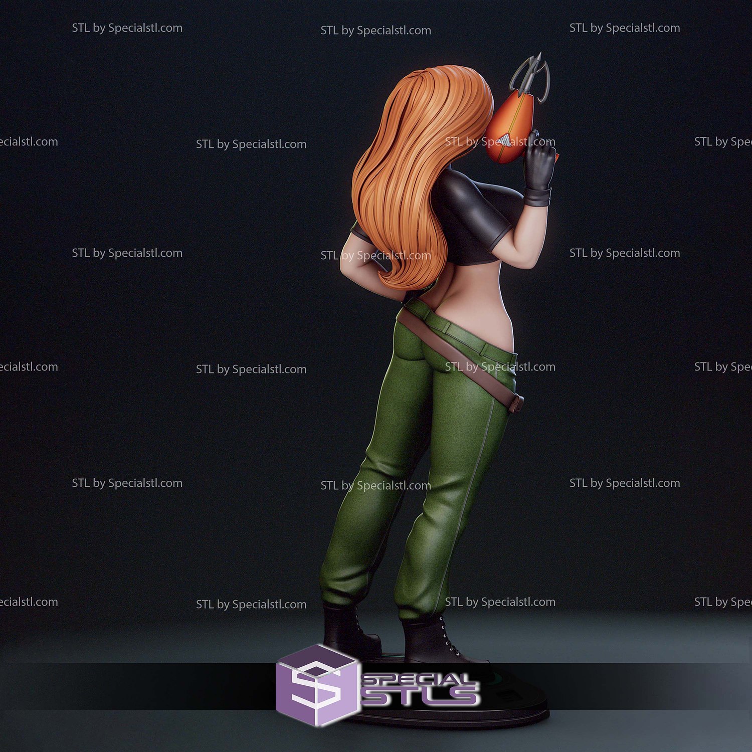 Kim Possible Grappling Hook STL Files 3D Model — view 4