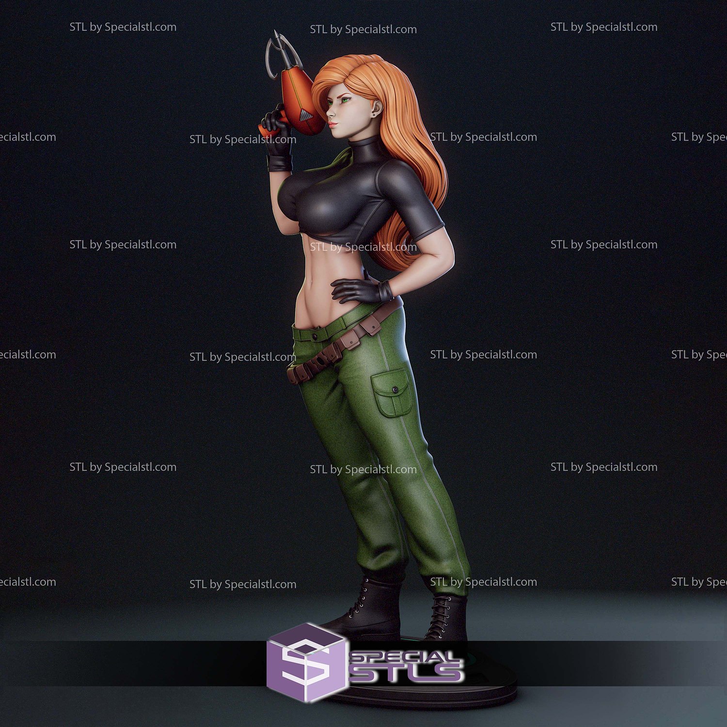 Kim Possible Grappling Hook STL Files 3D Model — view 5
