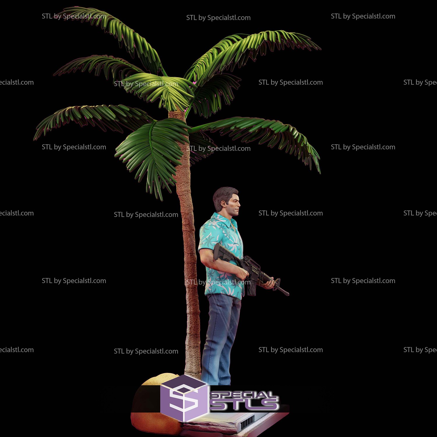 Tommy Vercetti GTA Vice City STL Files 3D Model — view 2