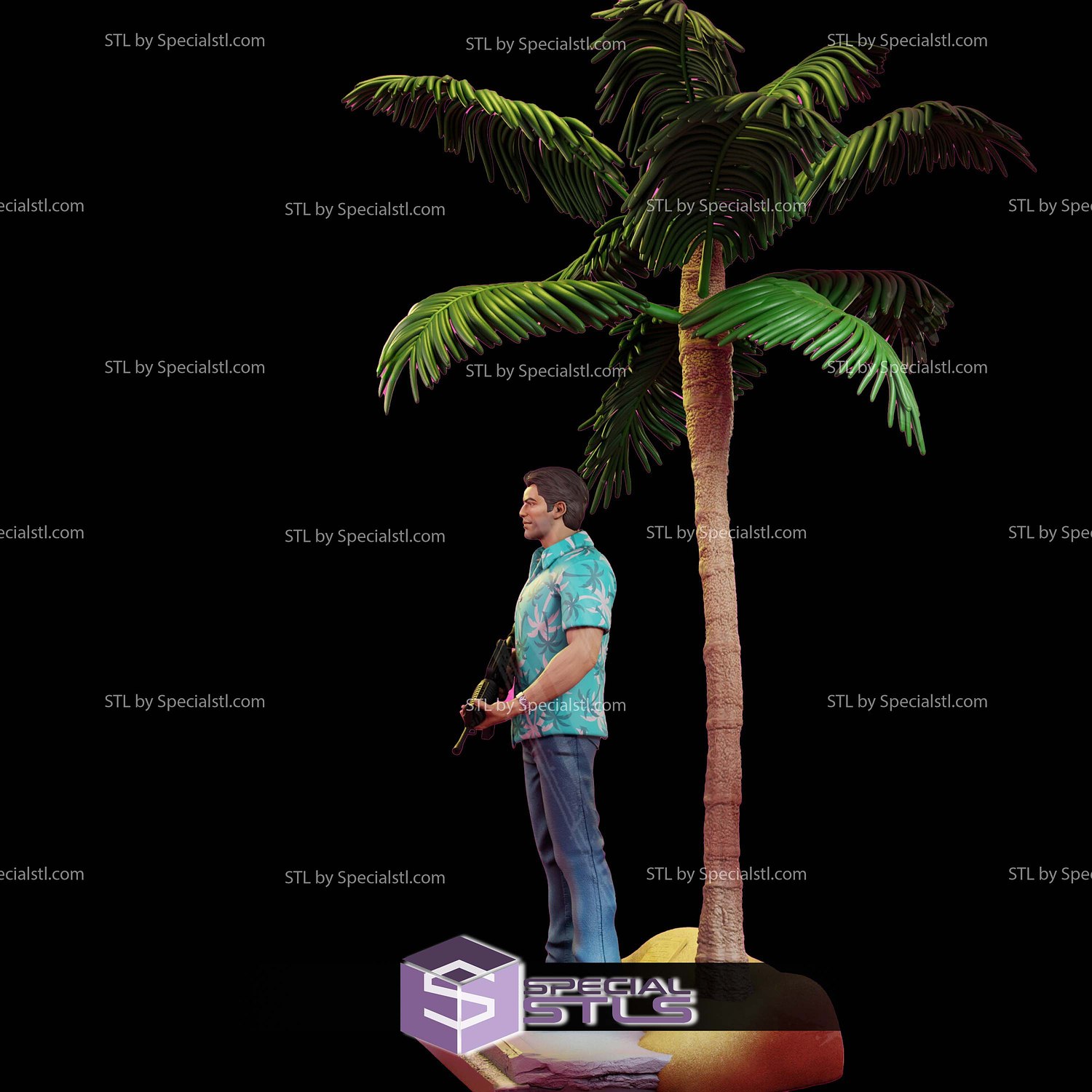 Tommy Vercetti GTA Vice City STL Files 3D Model — view 4