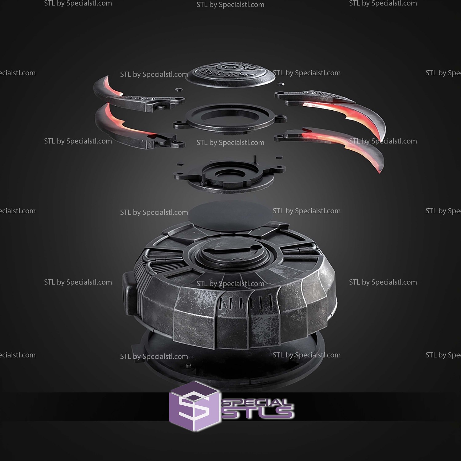 Cosplay STL Files Predator Badlands Levitating Shuriken 3D Model — view 2