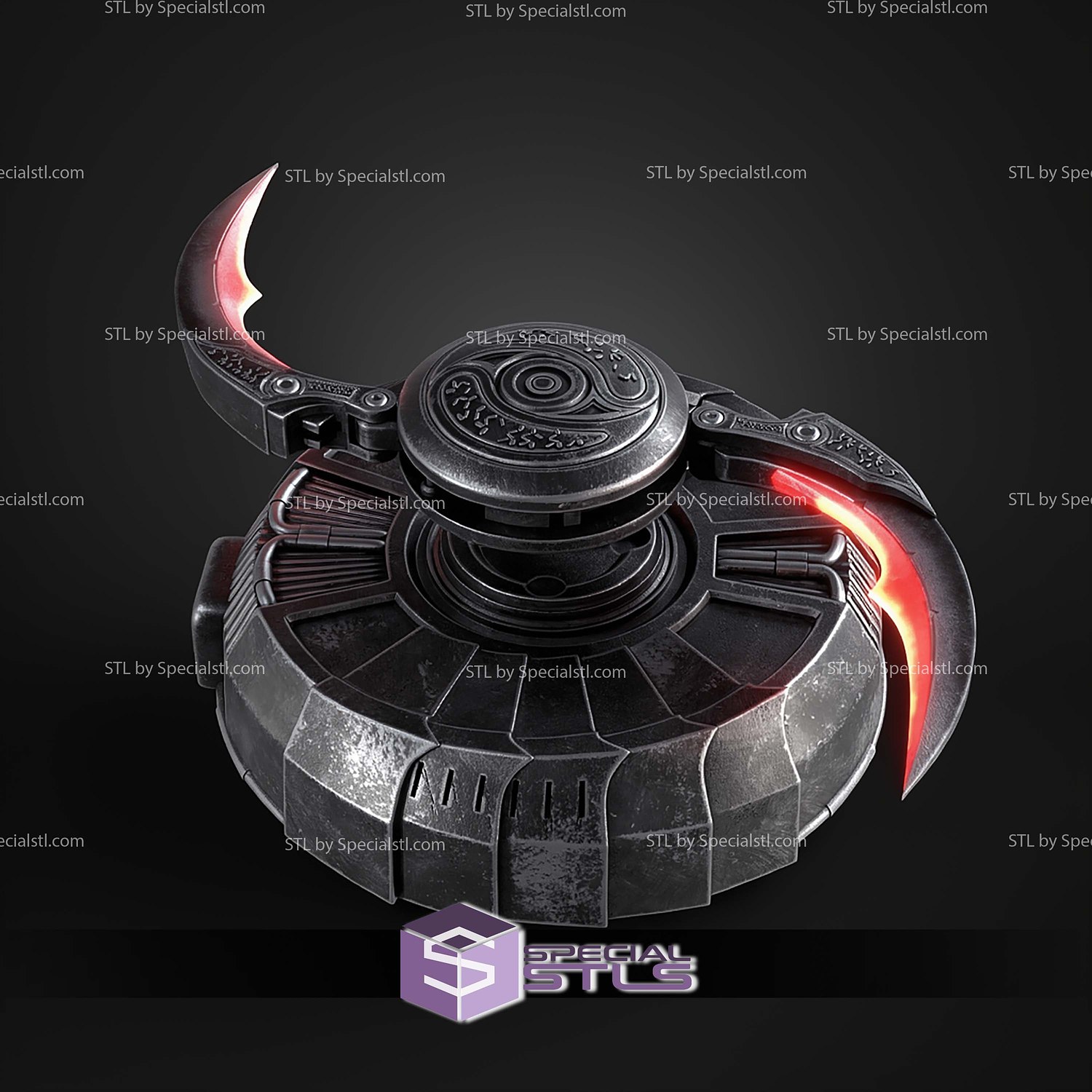 Cosplay STL Files Predator Badlands Levitating Shuriken 3D Model — view 3