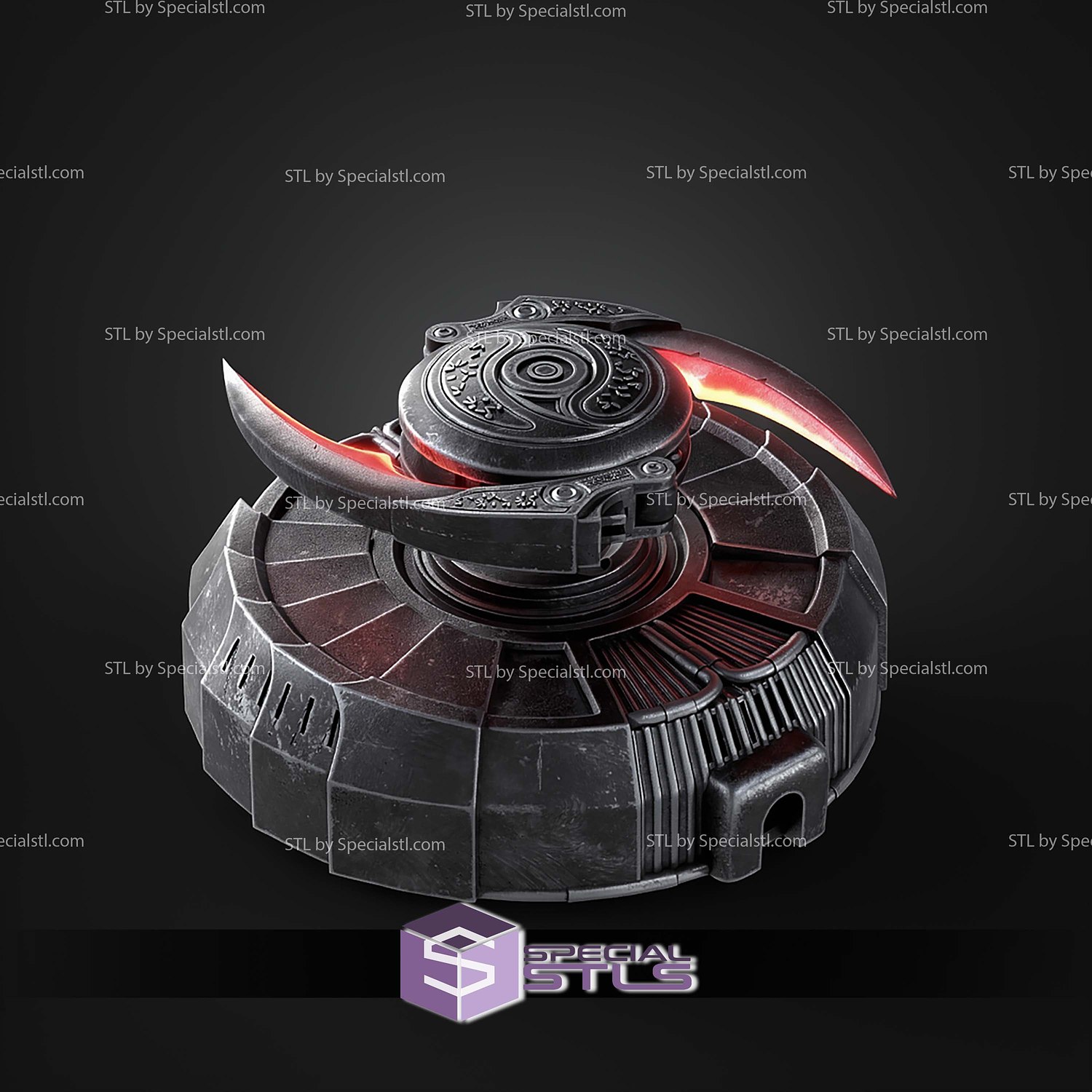 Cosplay STL Files Predator Badlands Levitating Shuriken 3D Model — view 4