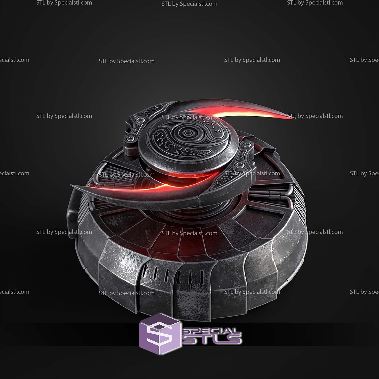 Cosplay STL Files Predator Badlands Levitating Shuriken 3D Model — view 5