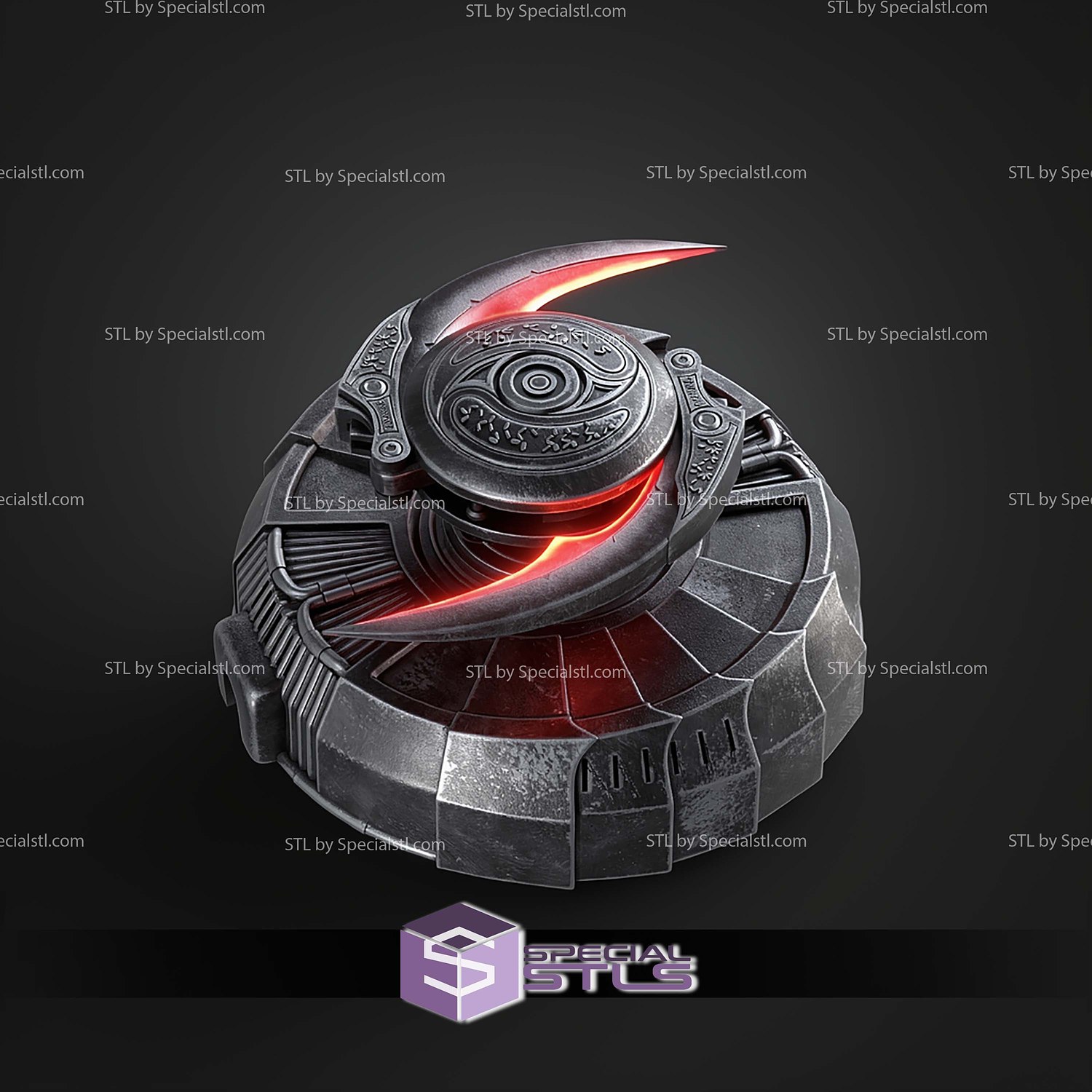 Cosplay STL Files Predator Badlands Levitating Shuriken 3D Model — view 6