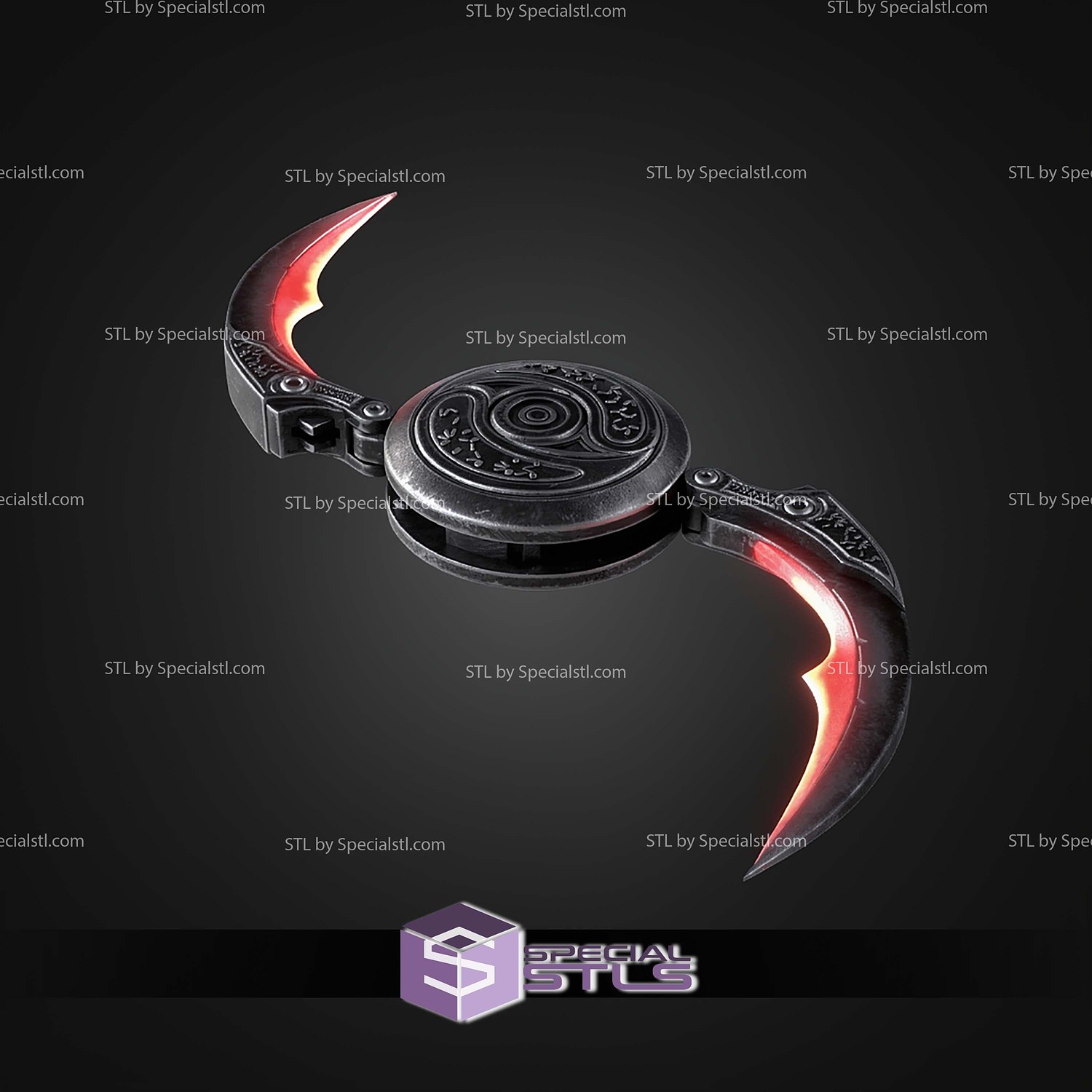 Cosplay STL Files Predator Badlands Levitating Shuriken 3D Model — view 7