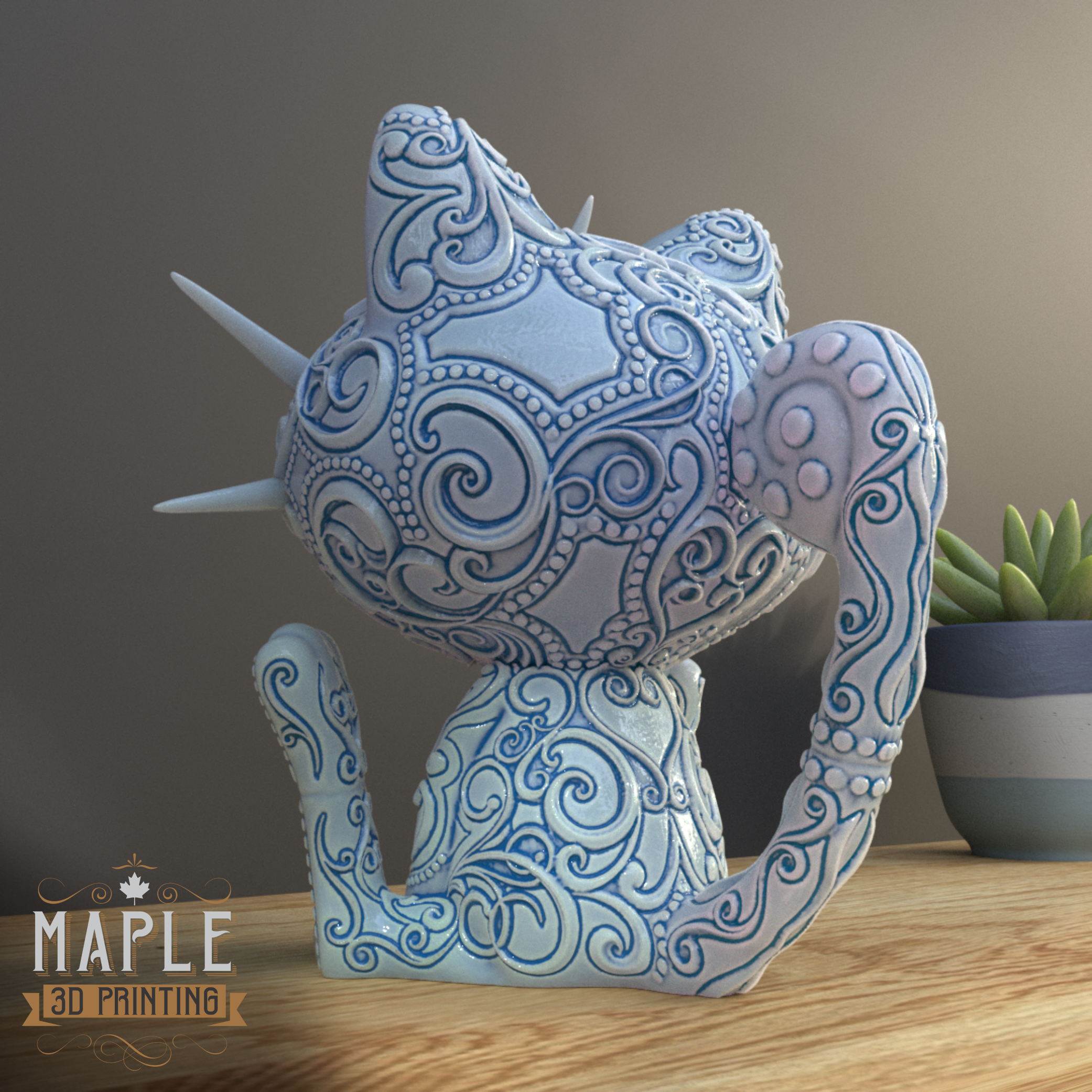 052. Meowth - Basic & Ornamental - Pokemon 3D STL Model — view 4